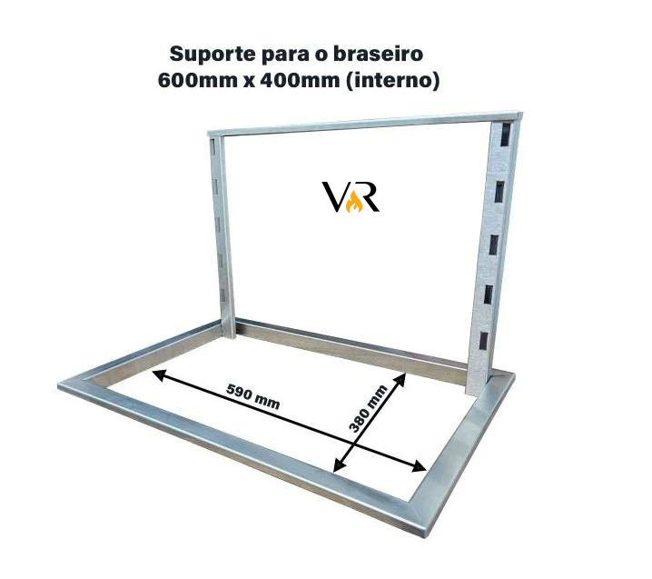  Suporte de fundo INOX 430- 0,60x0,40 - ARGENTINA