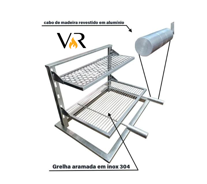Suporte de fundo INOX 430- 0,60x0,40 - ARAMADA