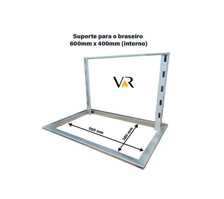 Suporte de fundo INOX 430- 0,60x0,40 - ARAMADA