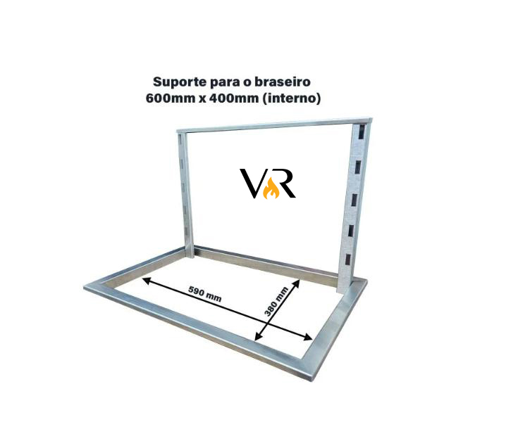 Suporte de fundo INOX 430- 0,60x0,40 - MOEDA