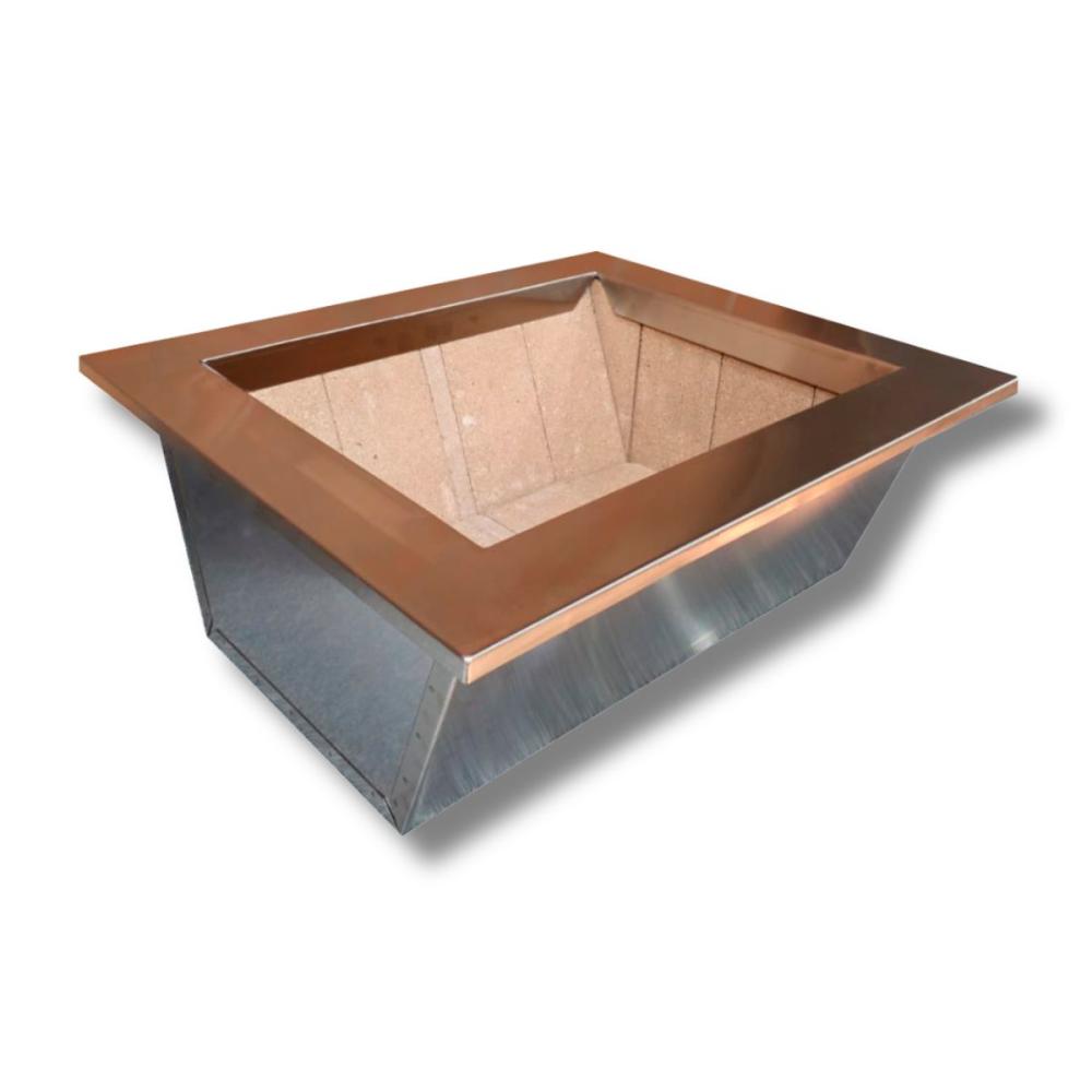 Braseiro Refratário cônico 45cmx30cm de Embutir para Churrasqueira Gourmet