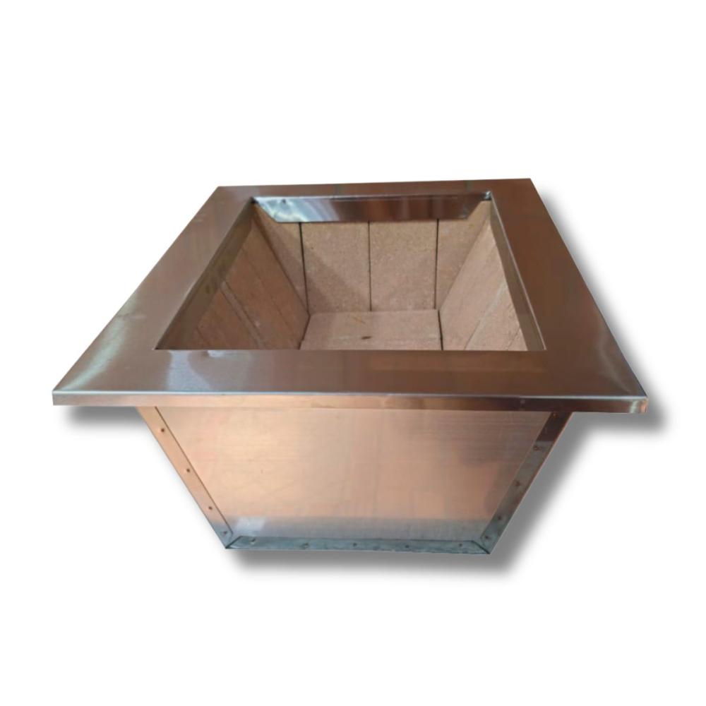 Braseiro Refratário cônico 35cmx30cm de Embutir para Churrasqueira Gourmet