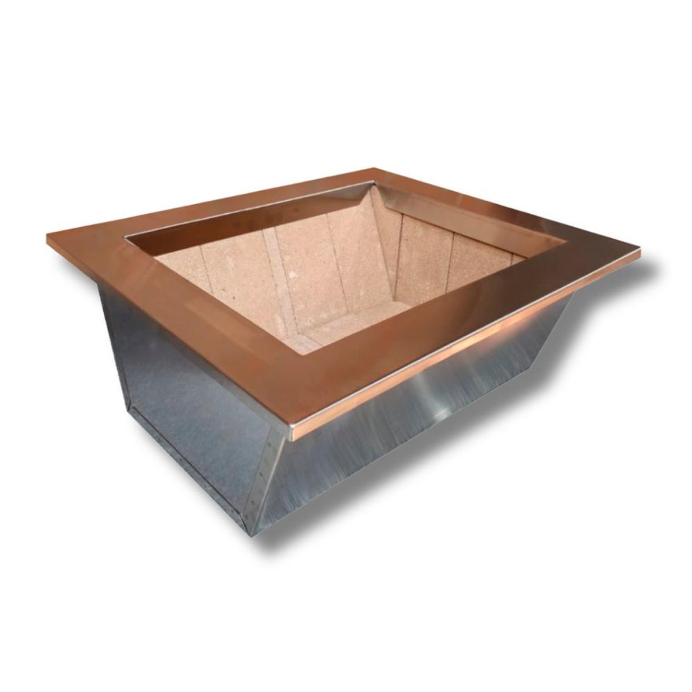 Braseiro Refratário cônico 35cmx30cm de Embutir para Churrasqueira Gourmet