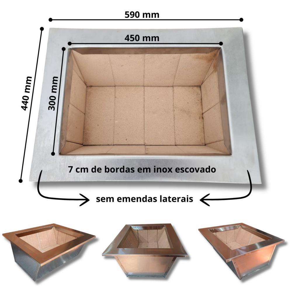 Kit Completo Churrasqueira Gourmet Pequeno 70x50