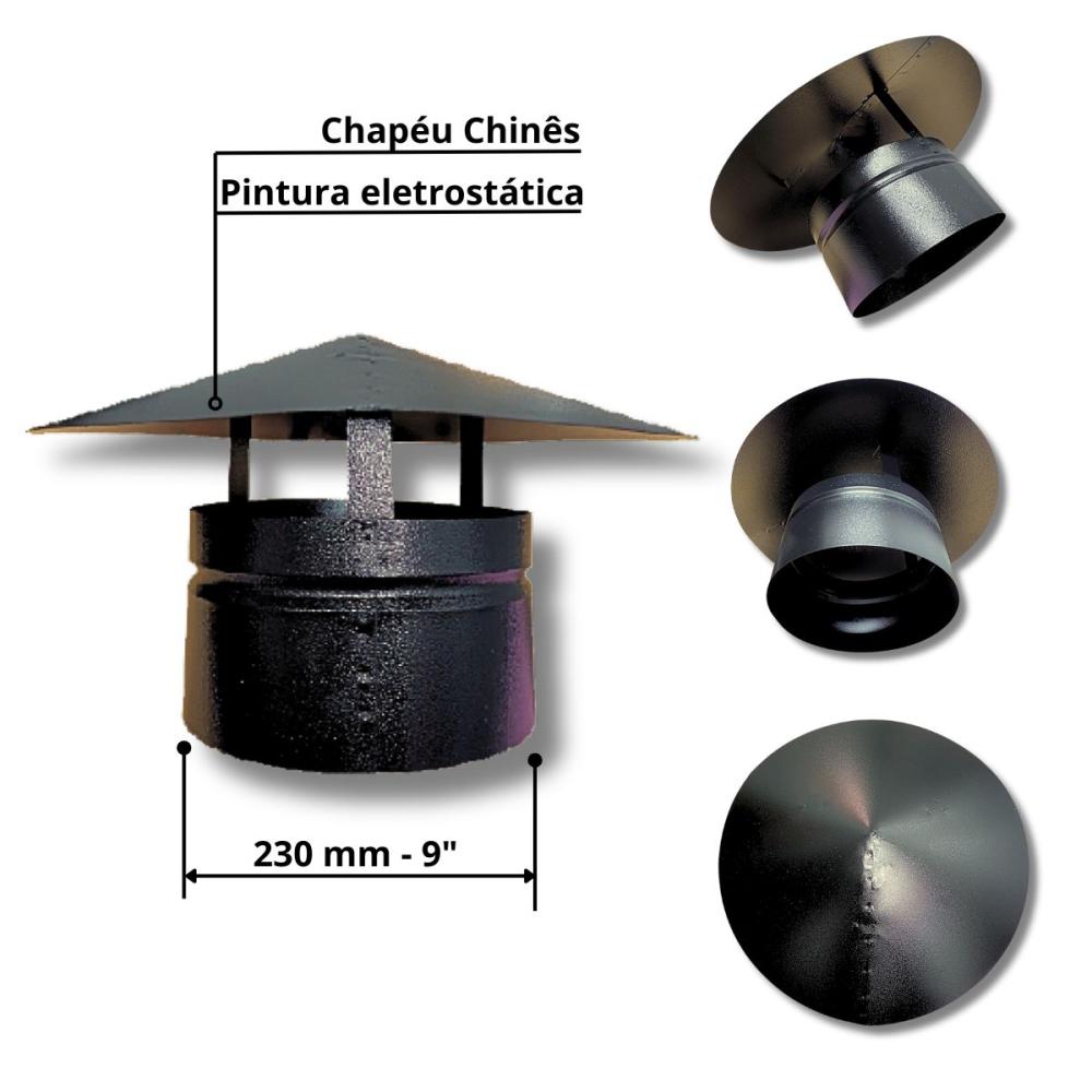 Kit Coifa 90x60 Gourmet Grill Flutuante 60x40 Inox 1 Tubo Espetos