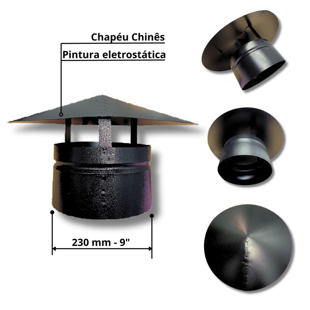 Kit Coifa 90x60 Gourmet Grill Flutuante 60x40 Inox 1 Tubo Espetos