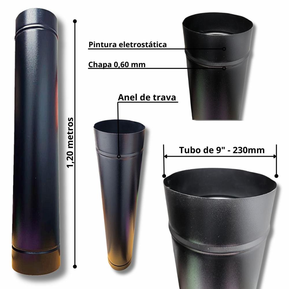 Kit Coifa 1,0x0,60 Gourmet Grill Flutuante 70x40 Inox 1 Tubo